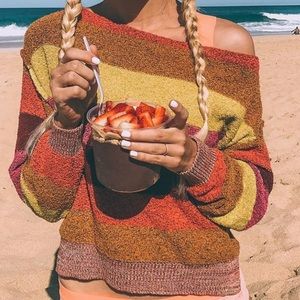 Flirty pink Free People sweater